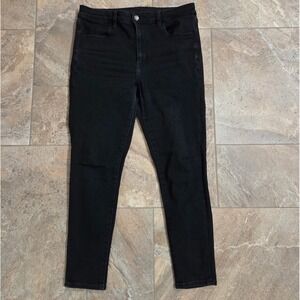 American‎ Eagle 360 Ne(X)t Level Stretch High Waisted Black Skinny Jeans